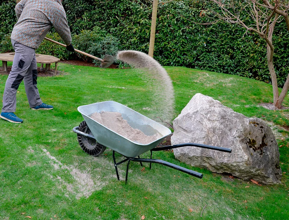 zand op je gazon